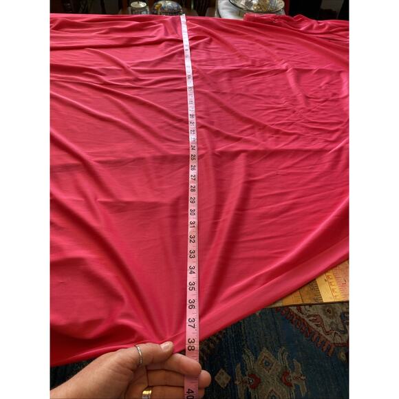 Vintage Miss Elaine Hot Pink Nightgown 3X 4X Mid Length Lace Trim Nightie - Picture 12 of 12